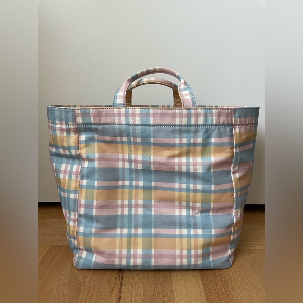 Pamela Munson Mad About Plaid Pastel Tote Bag